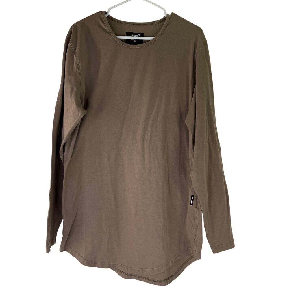 ASRV Men's Brown Long Sleeve T-Shirt Size XL